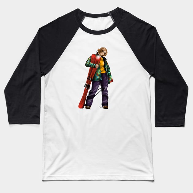 Ski girl Baseball T-Shirt by sibosssr